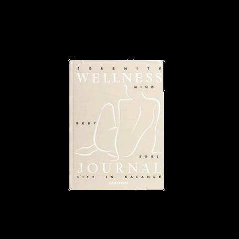 Book cover for Holistic Wellness with minimalist line drawing design and beige color palette